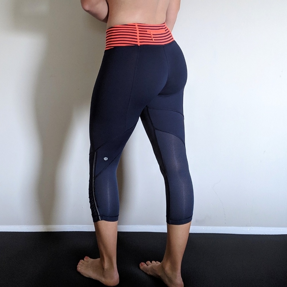 Lululemon 🍋 Navy and Orange Leggings